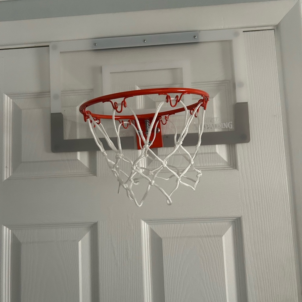 Spalding Over-the-Door Basketball Hoop - Red and White